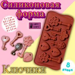 Форма для льда и шоколада Ключики