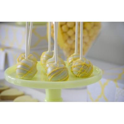 Палочки для кейк-попсов пластиковые 11 см 50 шт Желтые