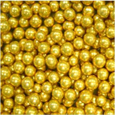Посыпка кондитерская шарики золото 7 мм 100 гр