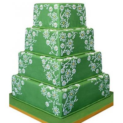 Зеленая сахарная мастика для обтяжки тортов и лепки фигурок (1 кг)