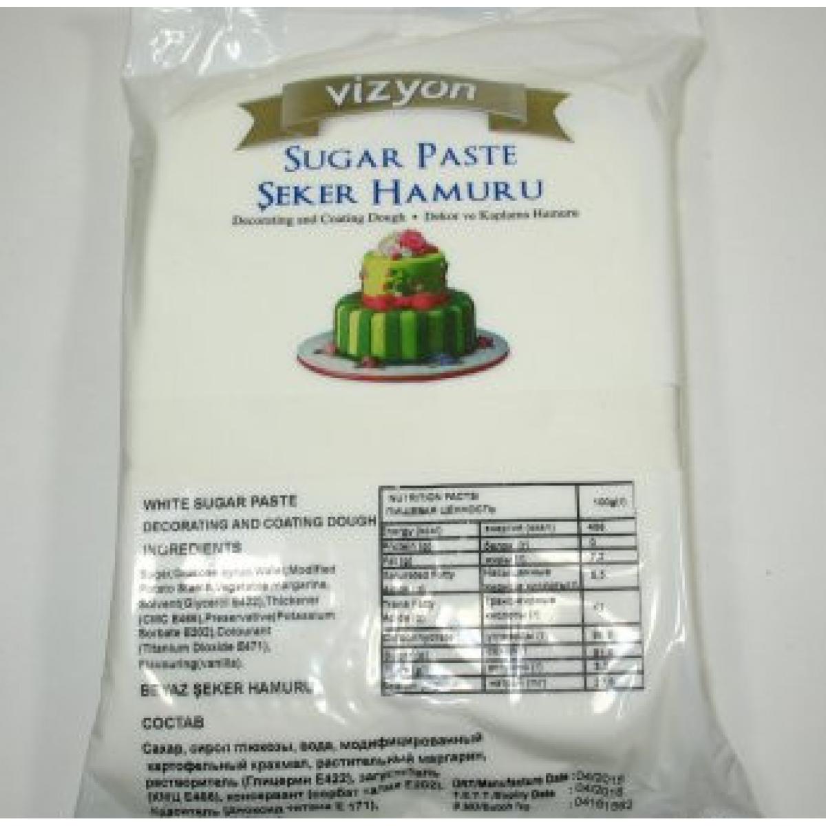 Белая сахарная мастика Vizyon (Визьен) 1 кг 5460