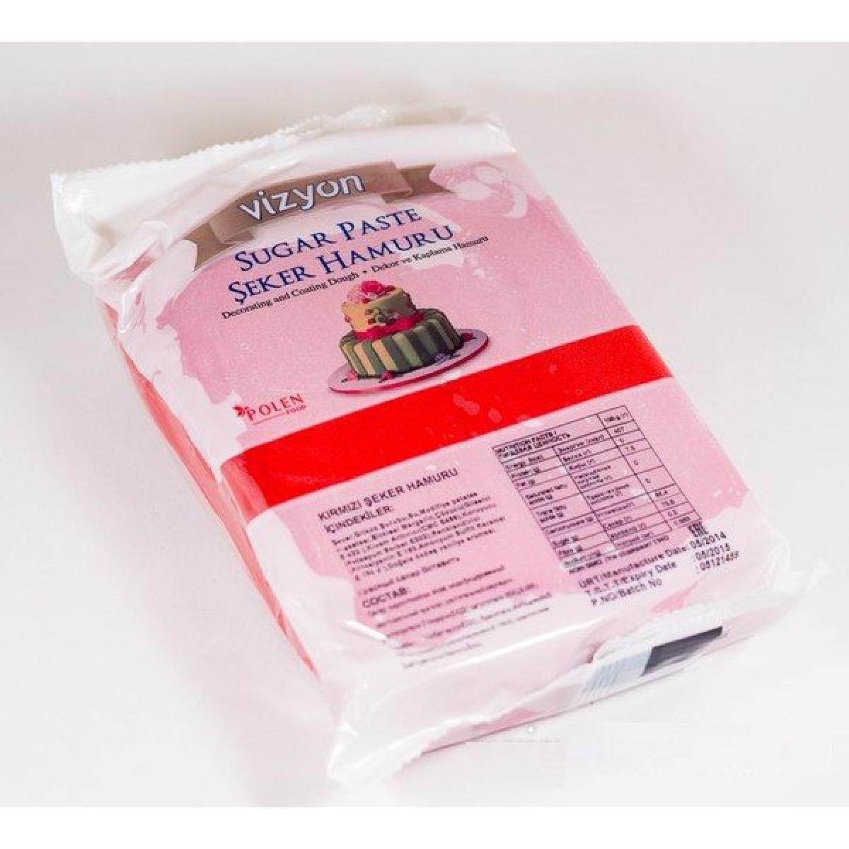 Красная сахарная мастика Vizyon (Визьен) 1 кг 5461