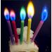 Свечи для торта с цветным пламенем 6 шт