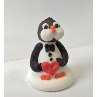 Фигурка сахарная Пингвин с сердцем