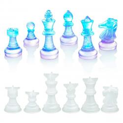 Набор силиконовых форм для эпоксидной смолы 3Д Шахматы 16 шт