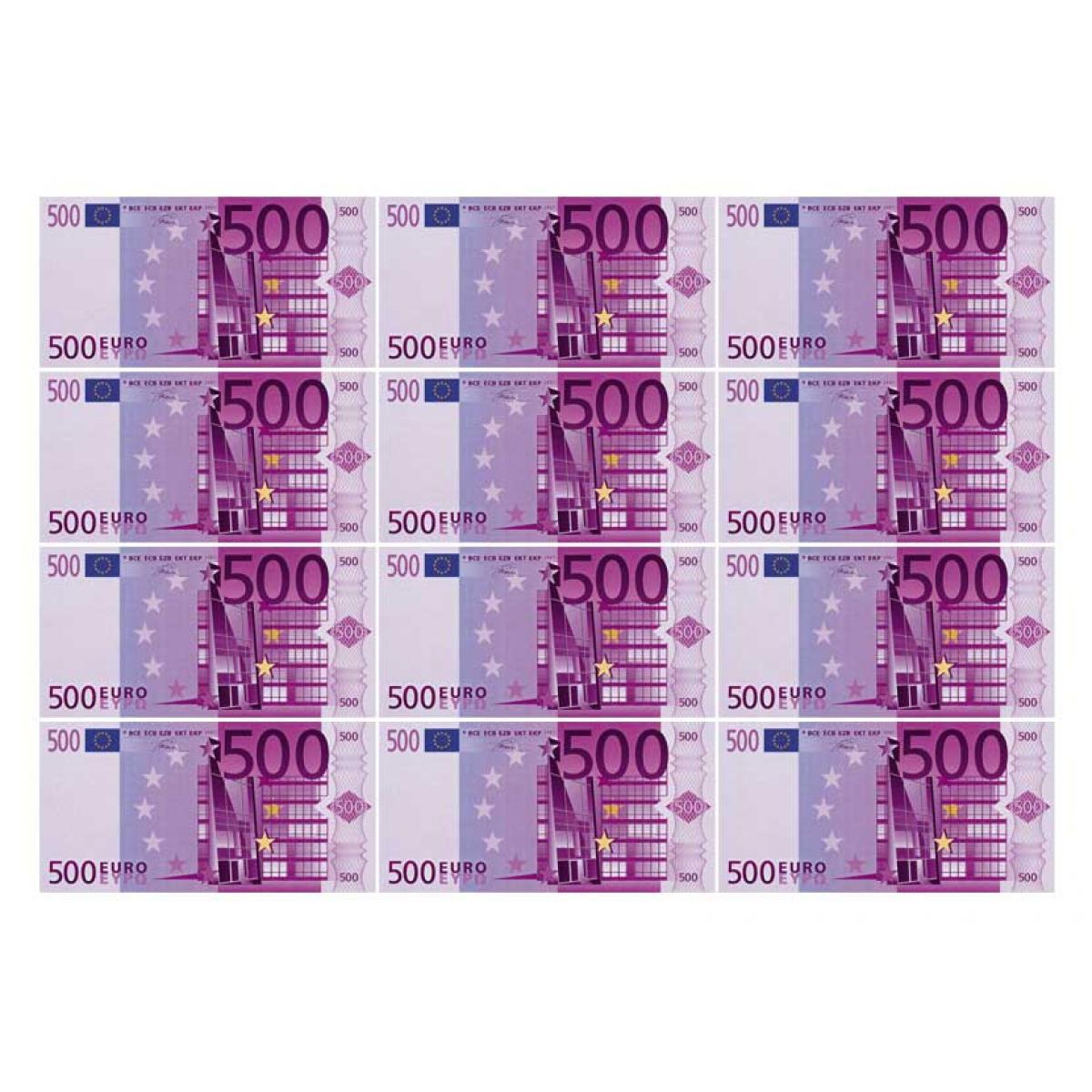 Съедобная картинка на торт 500 Евро 12 шт