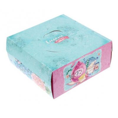 Коробка под торт Сладкого настроения 23х23х10 см